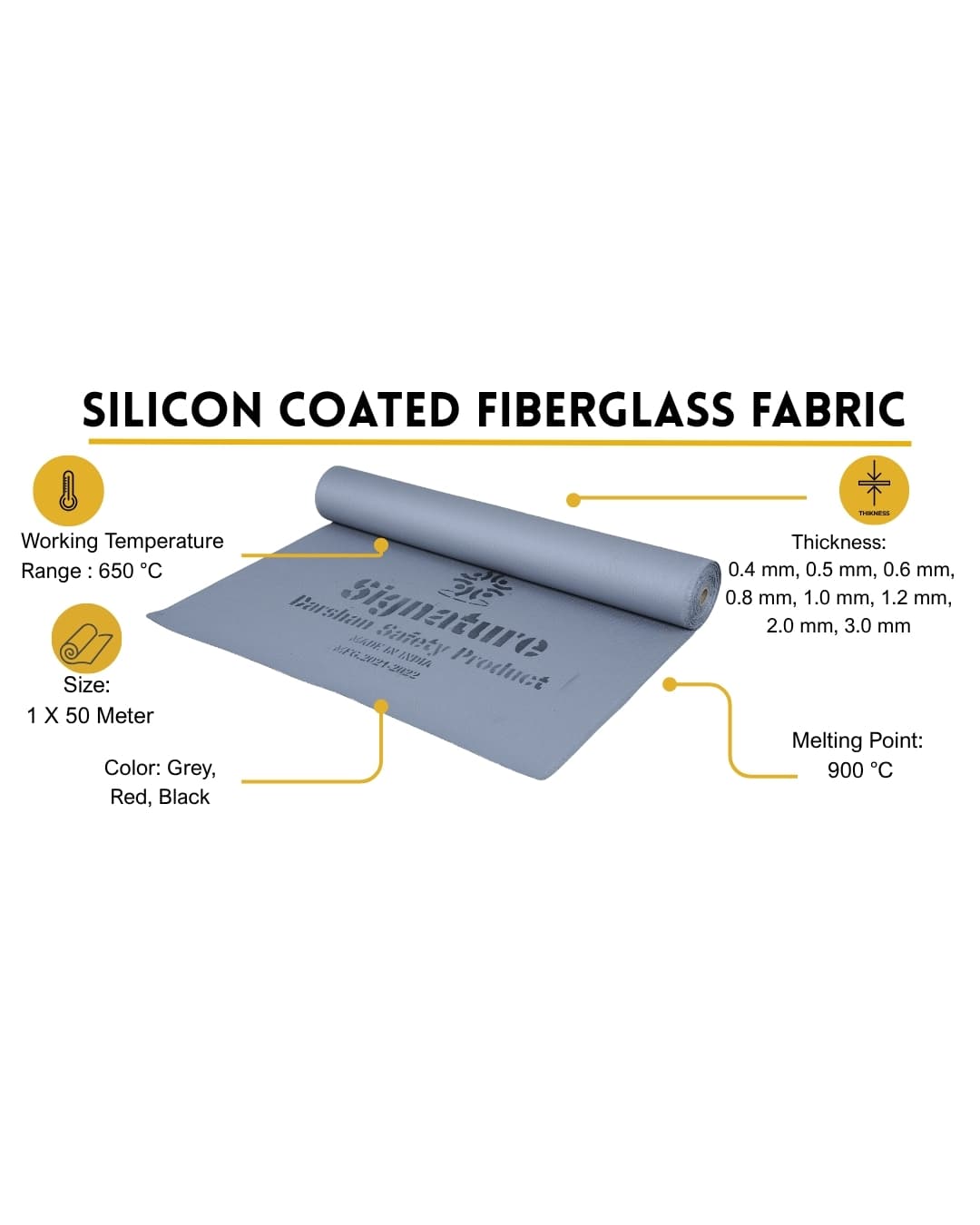silicon coated fiberglass fabric furnace industrial use