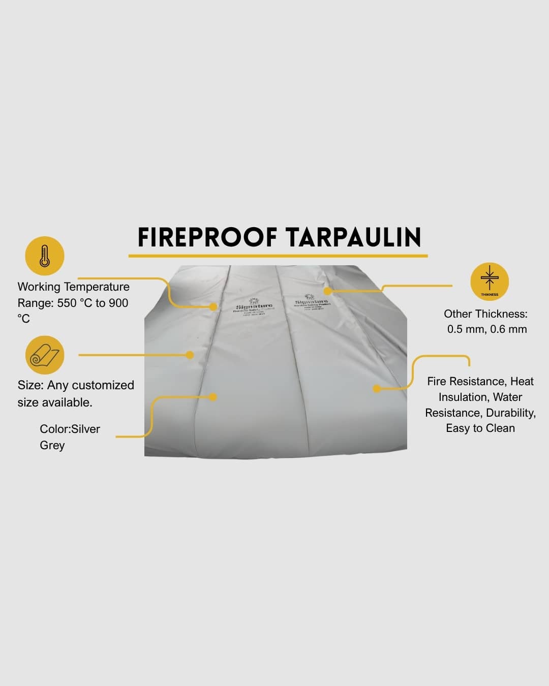 fireproof tarpaulin industrial heat resistant sheet